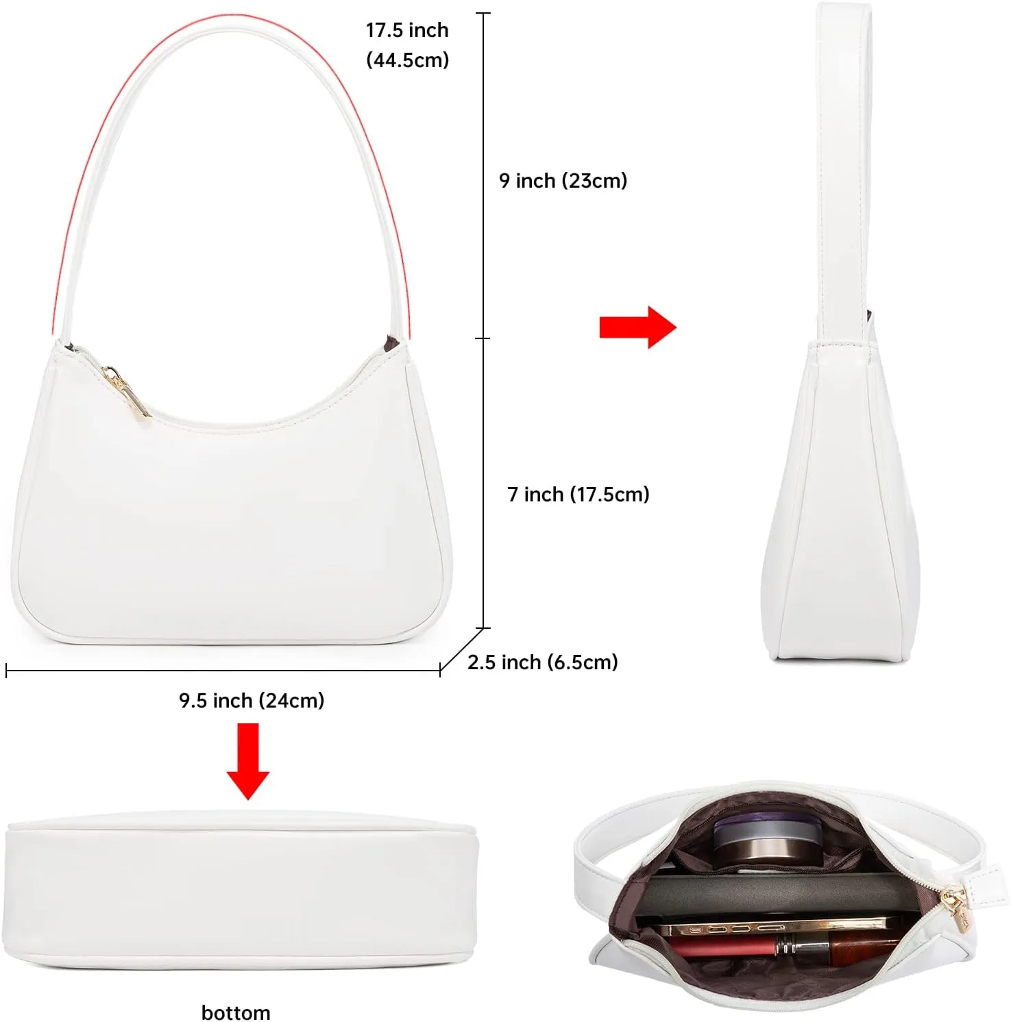 LOVEVOOK Shoulder Bag for Women, Small Purses Croc Pattern Clutch Purse Vegan Leather Little Purse Cute Mini Handbag