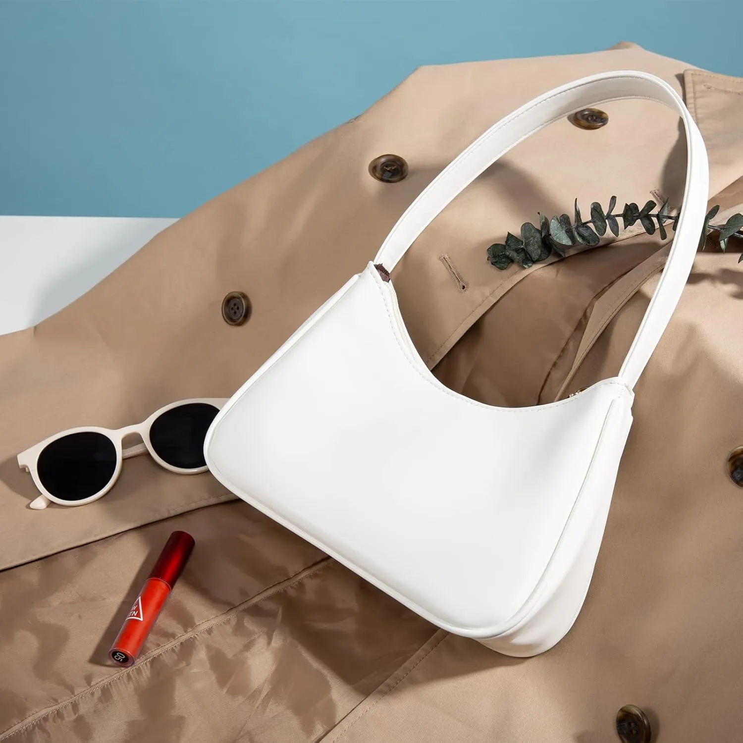 LOVEVOOK Shoulder Bag for Women, Small Purses Croc Pattern Clutch Purse Vegan Leather Little Purse Cute Mini Handbag