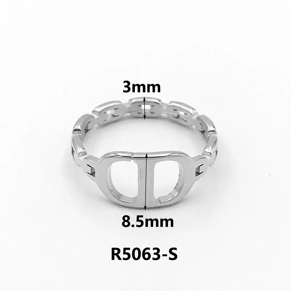 Luxury Couple Rings Korean Hollow Stainless Steel Gold Color Wedding Ring