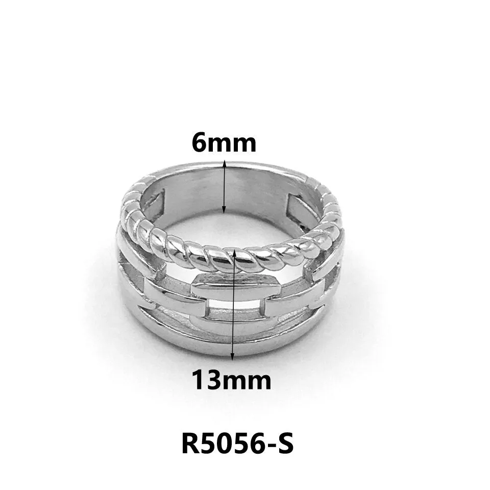 Luxury Couple Rings Korean Hollow Stainless Steel Gold Color Wedding Ring