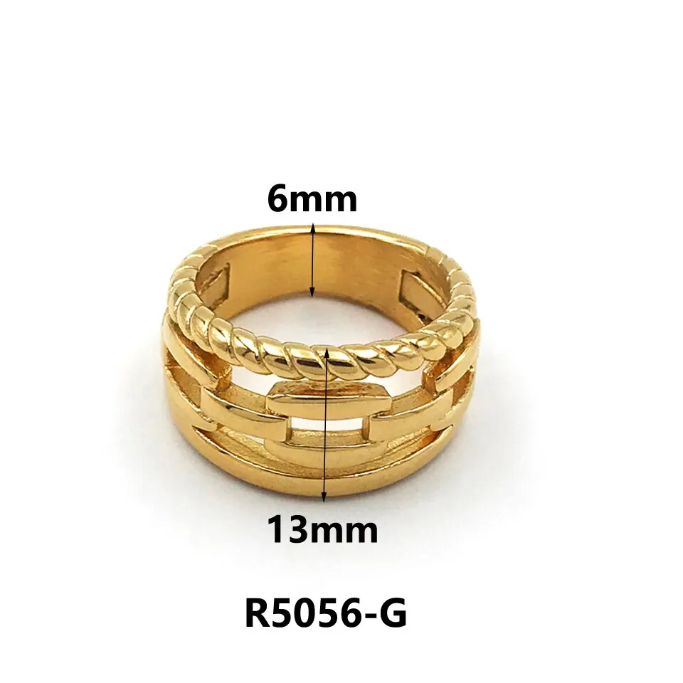 Luxury Couple Rings Korean Hollow Stainless Steel Gold Color Wedding Ring