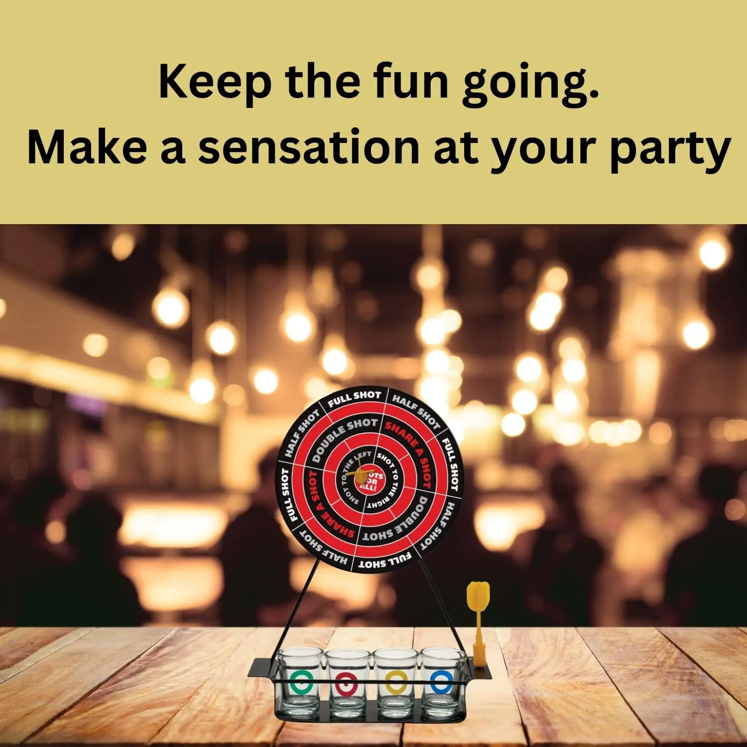 Magnetic Dart Board Game for Adults - Shot Glass Game with Four Shot Glasses, Two Magnetic Darts and A Metal Stand Included - Adult Drinking Games for Adults Party - Funny Alcohol Gifts