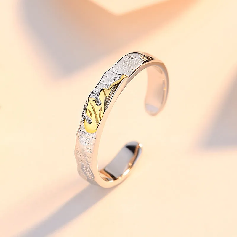 Maple Leaf Engravable Couple Rings Set