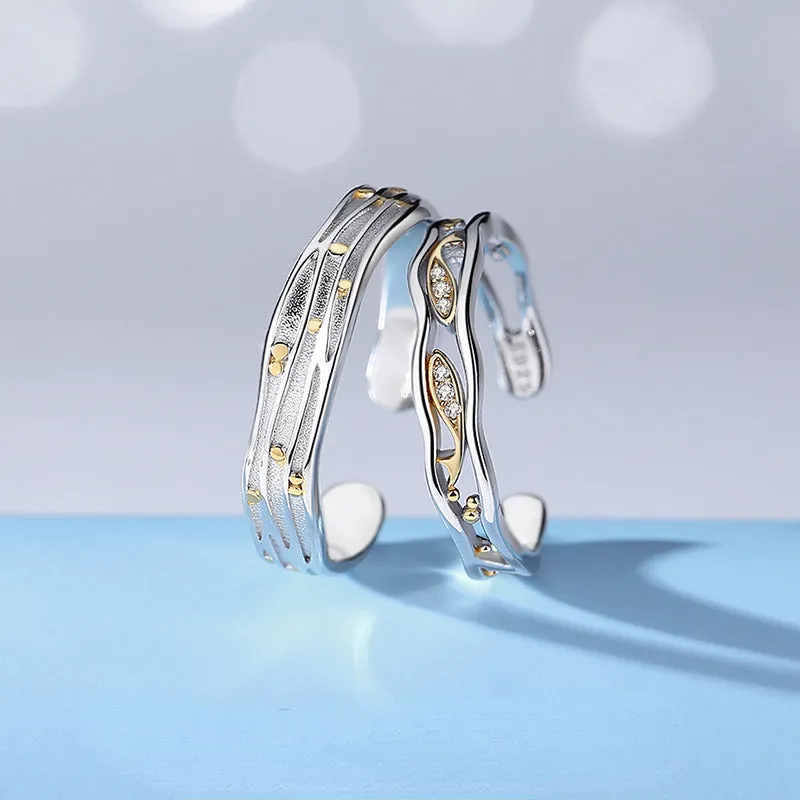 Matching Twin Rings Set for Couples