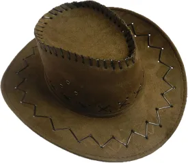 Men Women's Felt Wide Brim Western Cowboy Panama Fedora Hats with Belt Classic Western Outdoor Dress Up Party