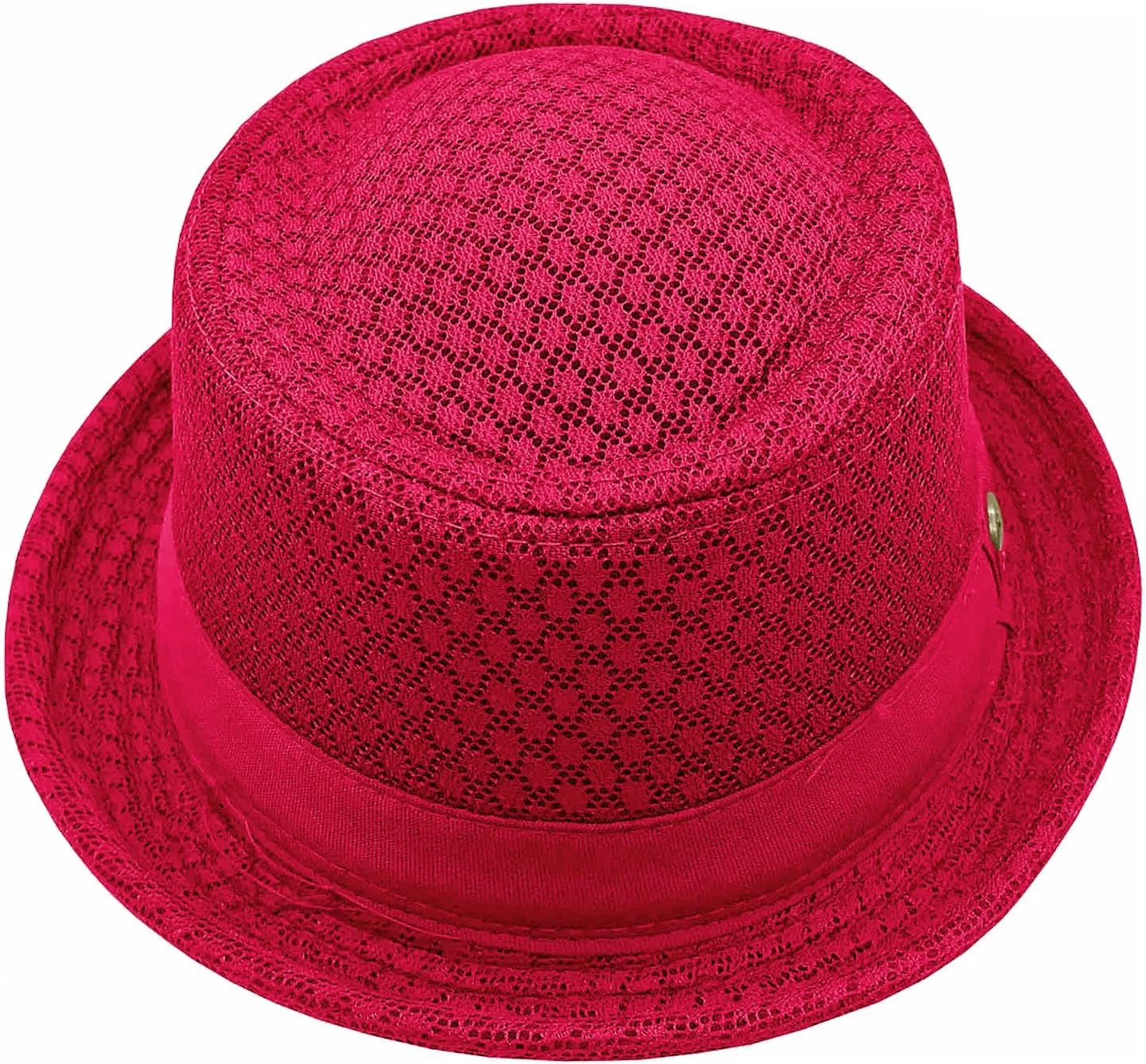 Mesh Fedora Hats for Men Women Summer Panama Jazz Hat Roll Brim Bucket Classic Foldable Trilby Cap
