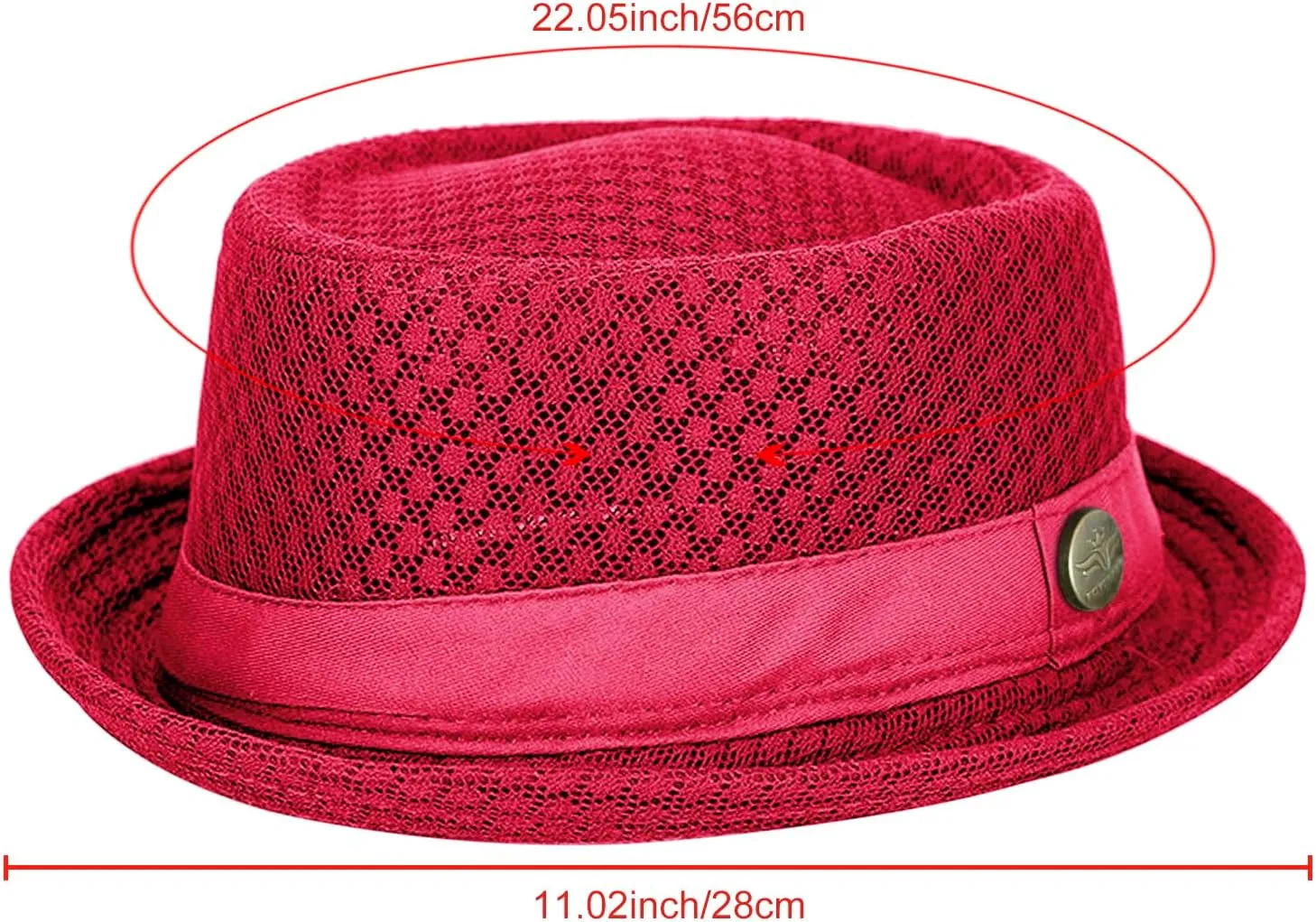 Mesh Fedora Hats for Men Women Summer Panama Jazz Hat Roll Brim Bucket Classic Foldable Trilby Cap