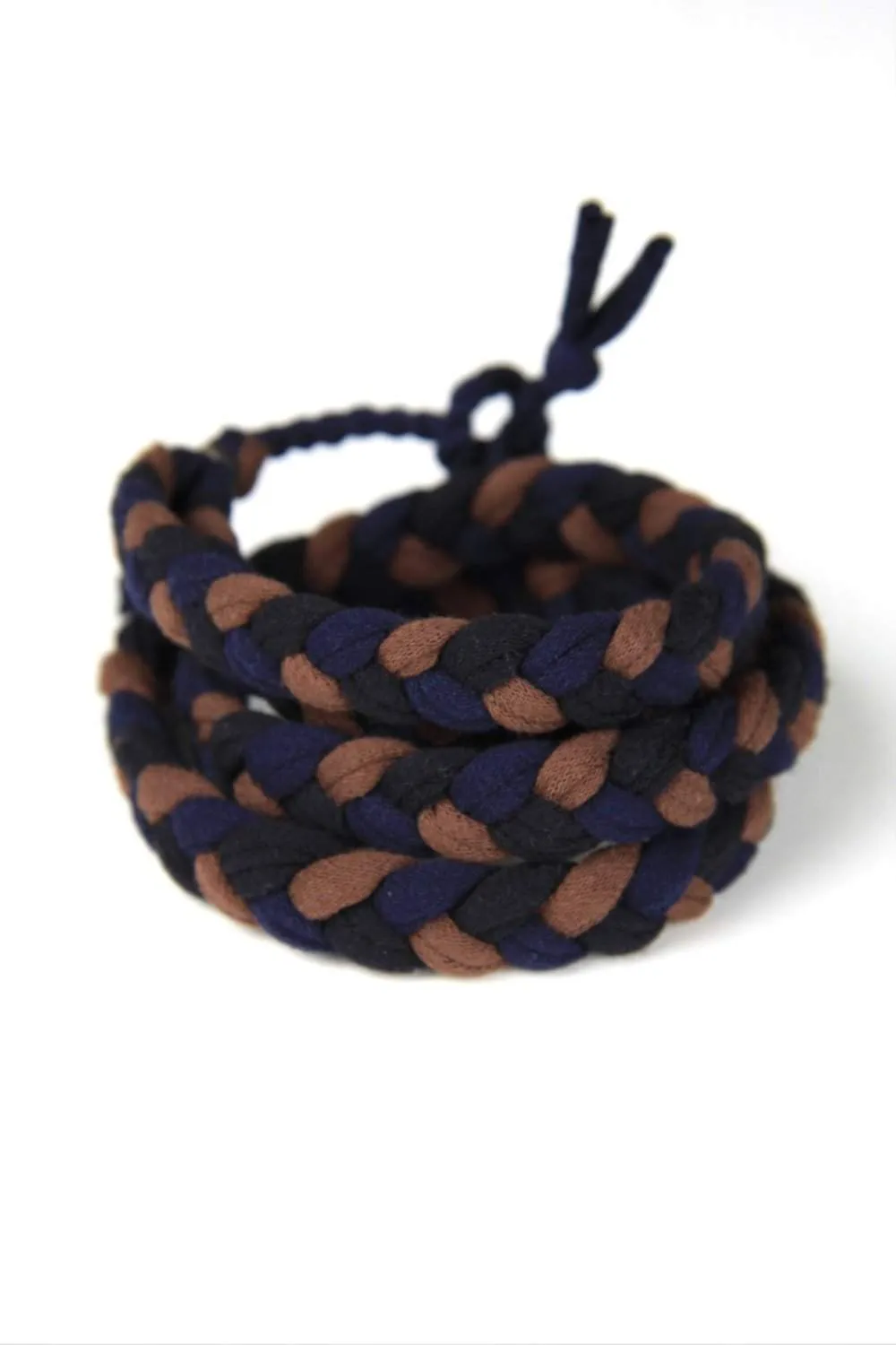 Necklush Braided Bracelet / Black & Brown / Unisex