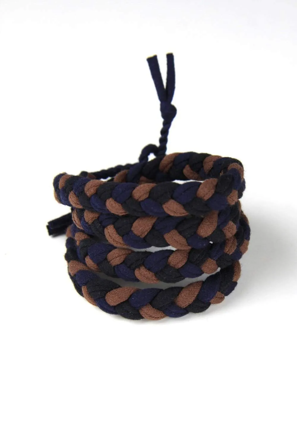 Necklush Braided Bracelet / Black & Brown / Unisex