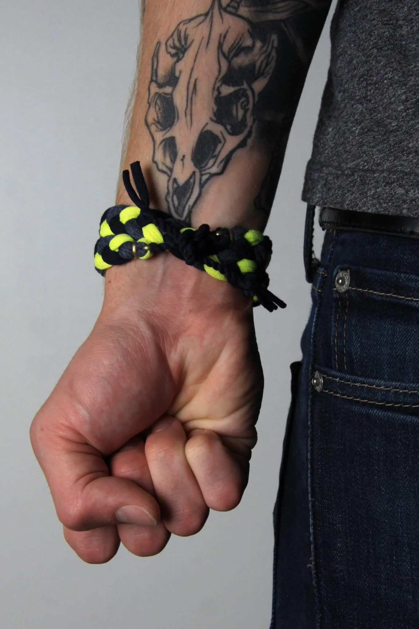 Necklush Braided Bracelet / Bright Yellow / Unisex