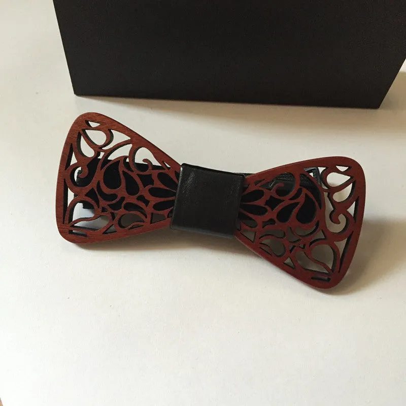 New Classic Hollow Wooden bow tie men BALCK bowtie wood bow ties