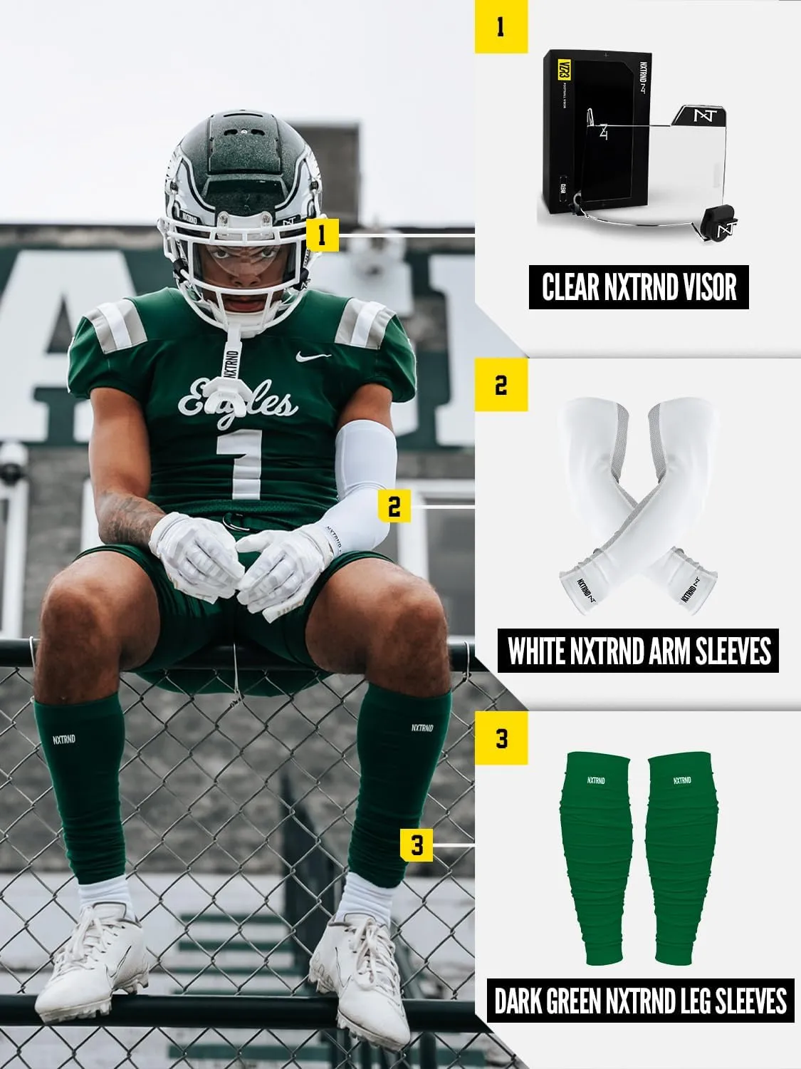 Nxtrnd Football Leg Sleeves, Calf Sleeves for Men & Boys, Sold as a Pair