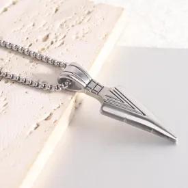 ONLYJUMP Arrowhead Pendant Chain Necklace for Mens Set Black & Silver Tone & Gold Tone Necklace Stainless Steel Spear Point Jewelry for Jewelry Gifts