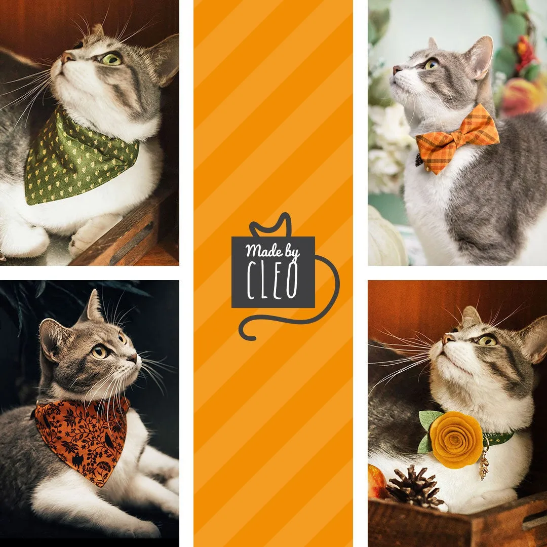 Pet Bow Tie - "Blue Ridge Mountains" - Teal   Blue Plaid Bow Tie for Cat / Flannel, Fall, Winter / For Cats   Small Dogs (One Size)