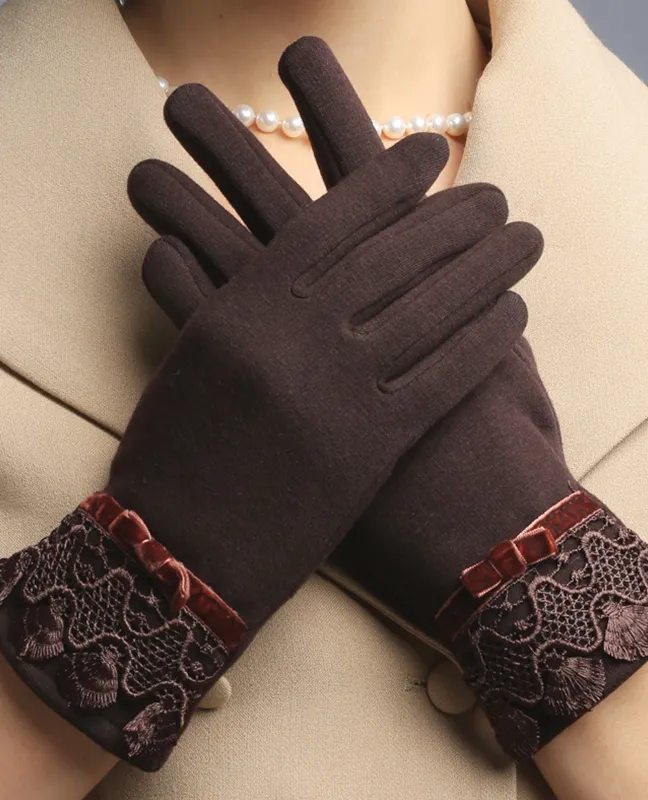 plush Lace Mittens