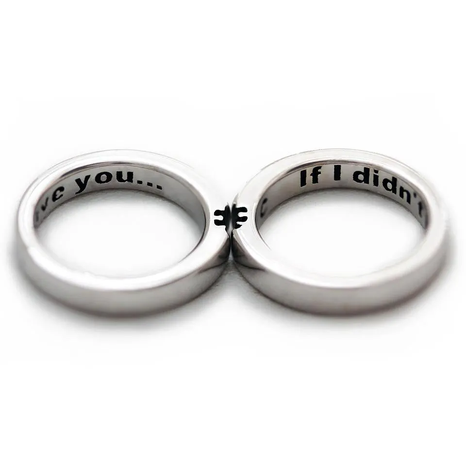 Puzzle engagement ring set