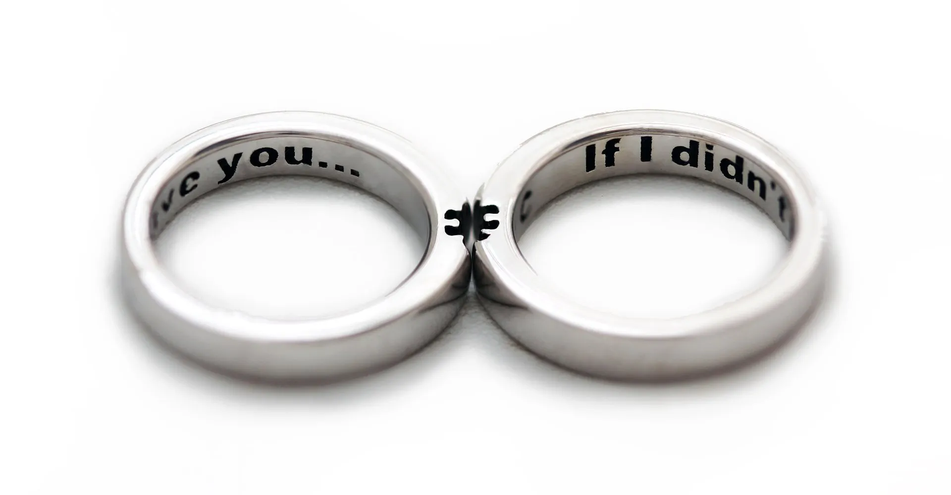 Puzzle engagement ring set