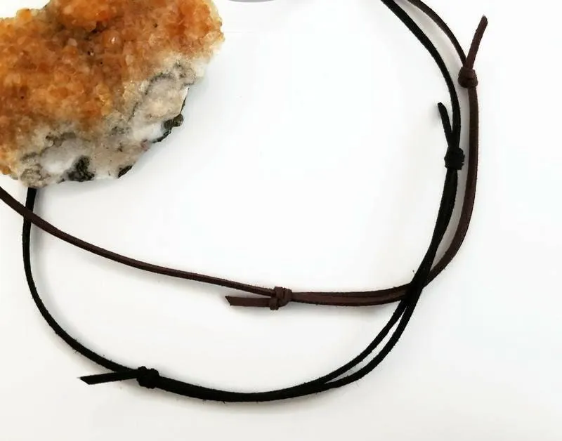 Rhodonite Crystal Necklace in Copper