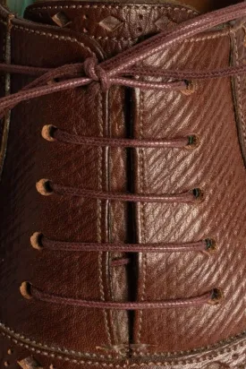 Round Bordeaux Waxed Cotton Shoelaces