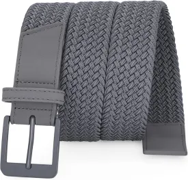 SANSTHS Elastic Braided Golf Belt for Men Women, Stretch Webbing Belt with Metal Buckle for Golf Travel Casual Wear