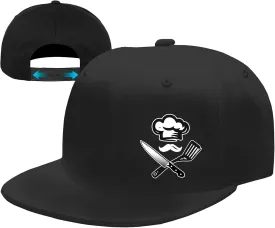 Snapback Flat Bill Fitted Hats for Men - Skateboard Accessories