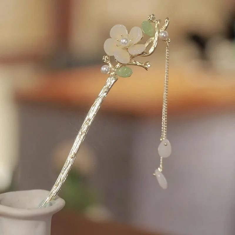 Super fairy ancient style high-end hairpin pendant step shaking hairpin Chinese style flower hair accessories design hairpin ancient style