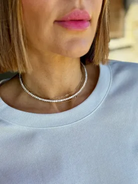 Sutton Tennis Necklace (Gold)