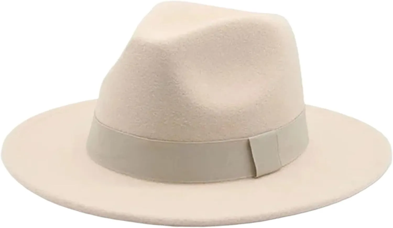 Top Hat Fedora Hat Winter Hats Ribbon Band Men's Hat Wide Brim Classic Beige Wedding Church Bowler