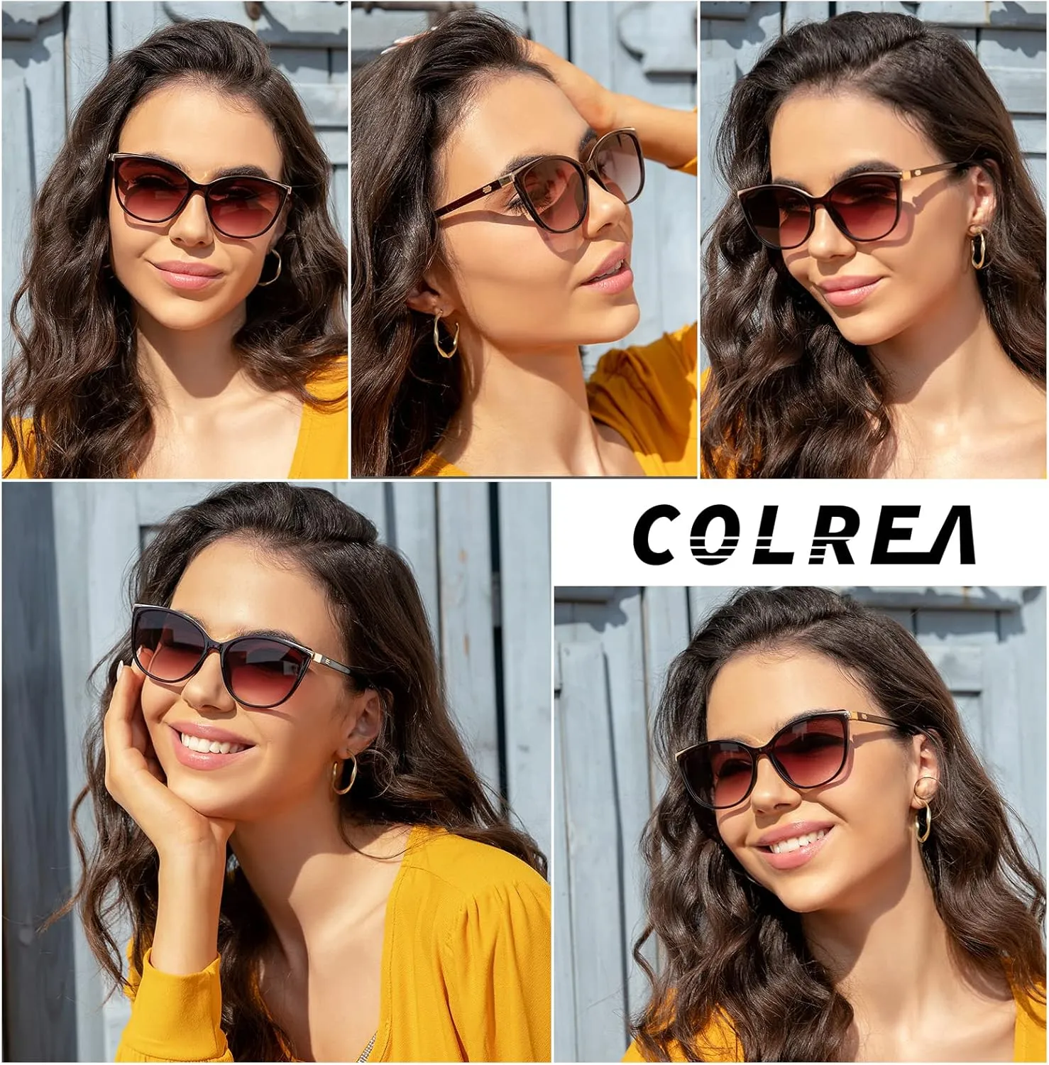 Trendy Cat Eye Sunglasses for Women Fashion Cateye UV400 Protection Glasses CL22017