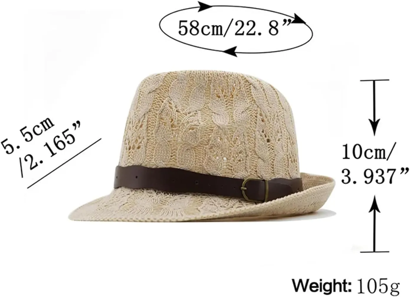 Vintage Hollowed Men Panama Hat Men Cotton Fedora